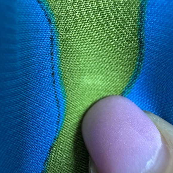 FOSSIL Green Blue Sleeveless Lightweight Feather Shift Lined Dress / Size Large - Picture 10 of 10